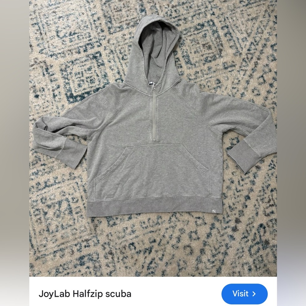 JoyLab Heather Gray Zip-Up Hoodie